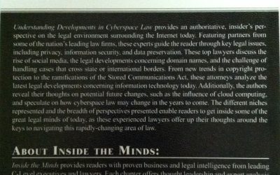 Rick's Chapter in Understanding Developments in Cyberspace Law Published